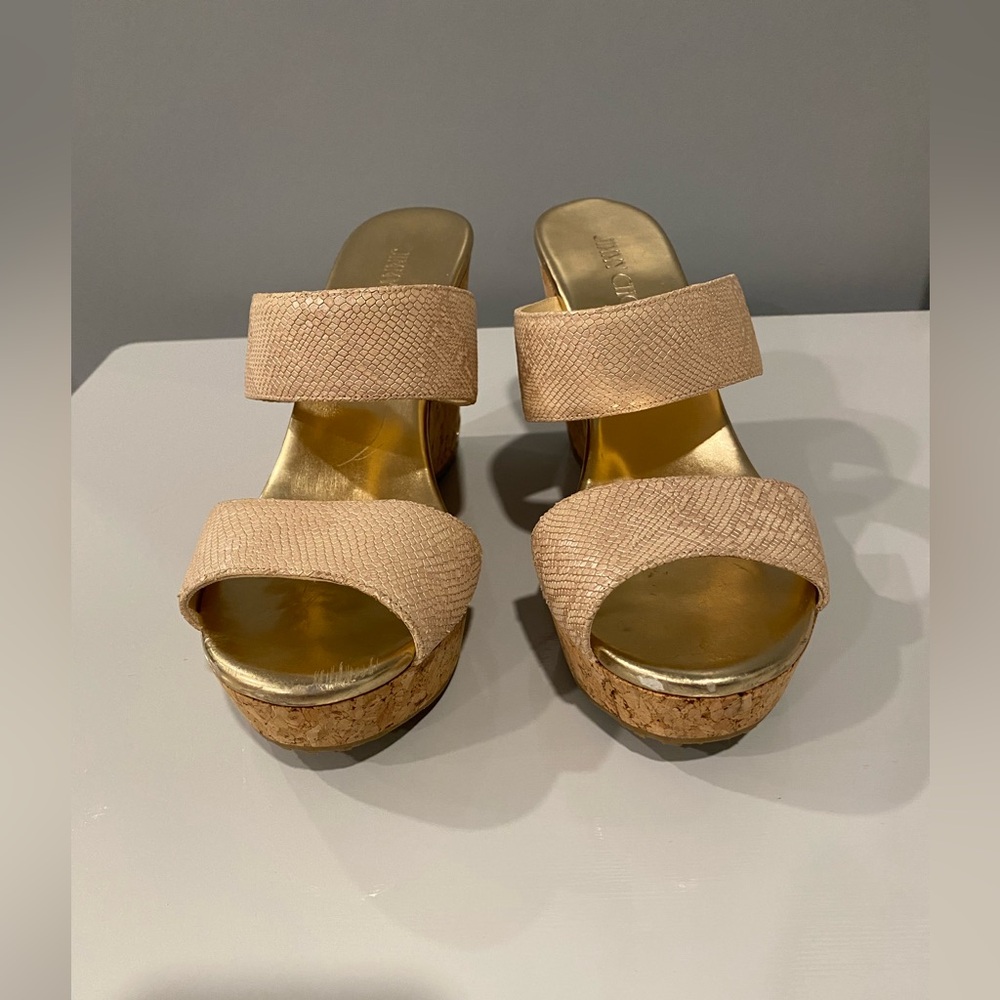 NEW LOW PRICE Jimmy Choo leather espadrille sandals